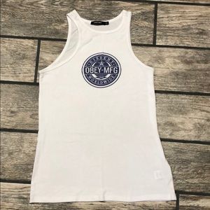 Obey White size Large Tank Top